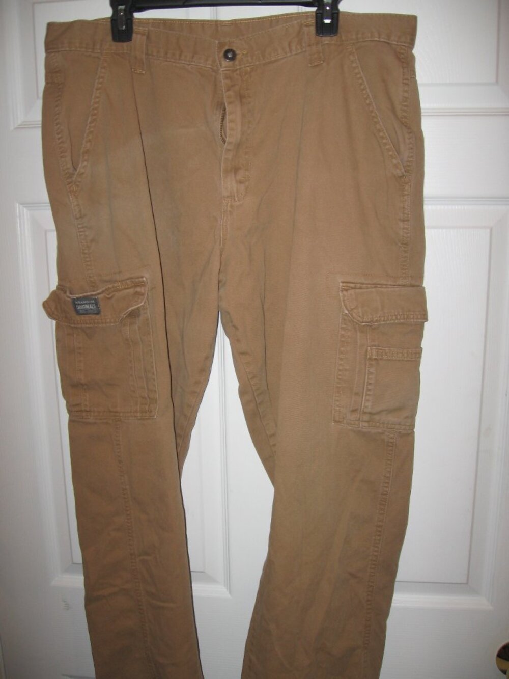 Wrangler Originals Cargo Pants Men's 38 x 32 Coyote Tan Brown 100% Cotton